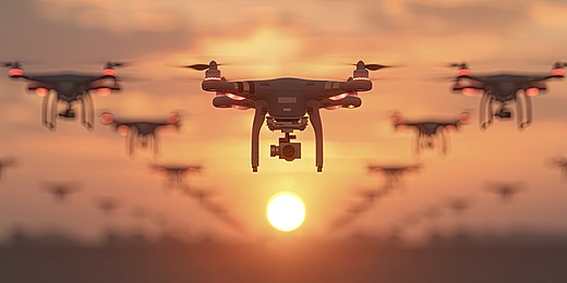 DJI Drone in Flight